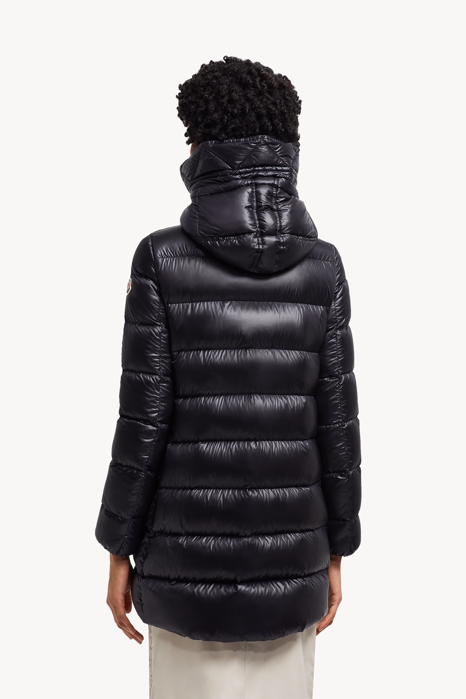 Suyen Hooded Mid-Length Down Jacket Women Black Moncler 5